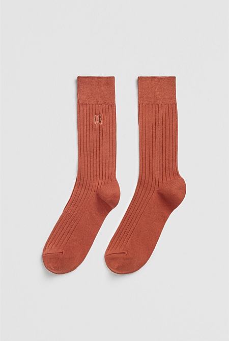 Australian Cotton Blend CR Rib Crew Sock Australian Cotton Blend CR Rib Crew Sock