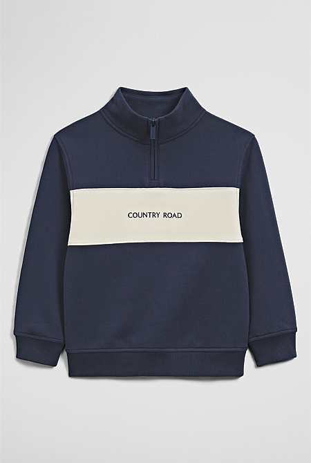 Panelled 1/4 Zip Sweat