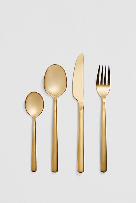Nolan Soft Gold 16 Piece Cutlery Set