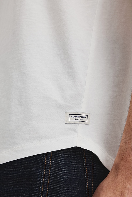 Australian Cotton Longline Garment Dye T-Shirt