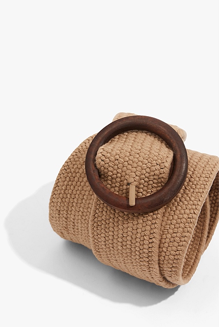 Recycled Polyester Woven Stretch Belt