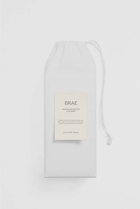 Brae Australian Cotton Queen Flat Sheet
