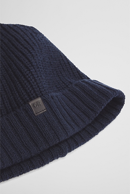 Cotton Blend Rib Beanie