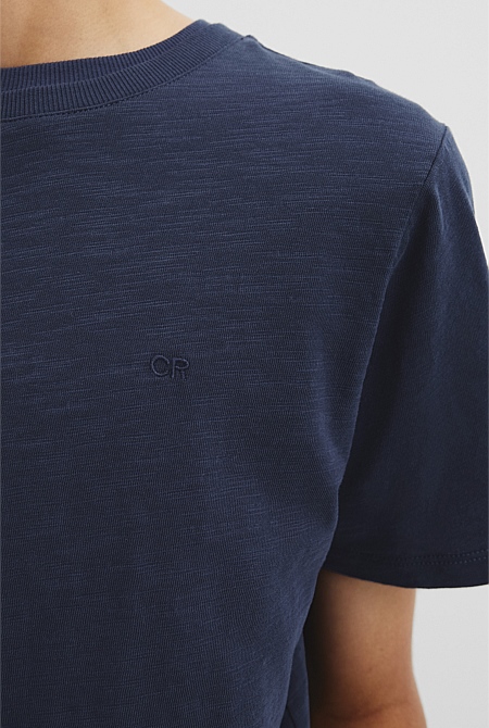Teen Recycled Cotton Blend Plain CR Short Sleeve T-Shirt