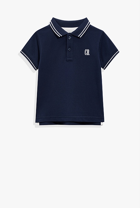 Organically Grown Cotton Logo Polo Shirt
