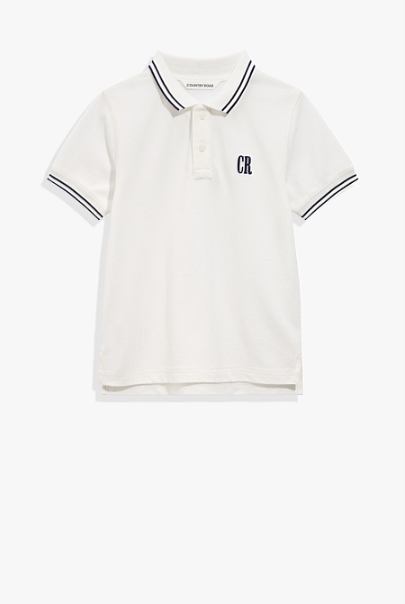 Organically Grown Cotton Logo Polo Shirt