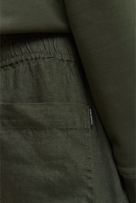 Organically Grown Linen Drawcord Short