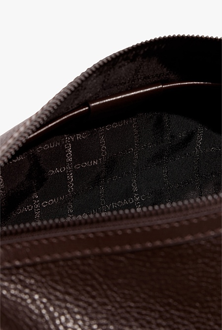 Small Leather Wash Bag