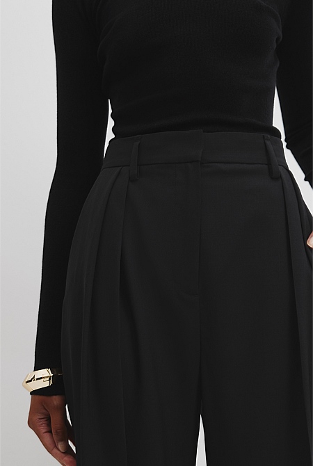 Pleat Wool Pant