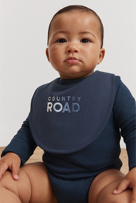 Organically Grown Cotton Logo Embroidered Bib