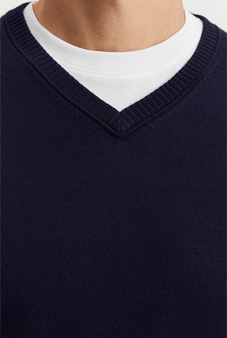 Verified Australian Merino V-Neck Knit