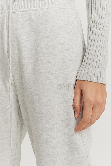 Australian Cotton Rib Cuff Track Pant