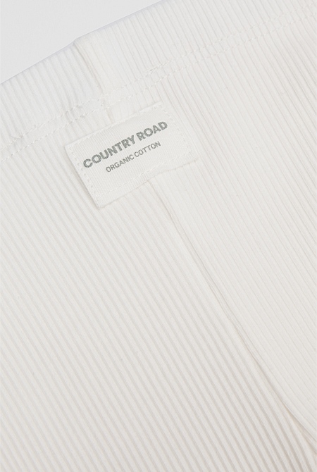 Organically Grown Cotton Blend Solid Rib Legging