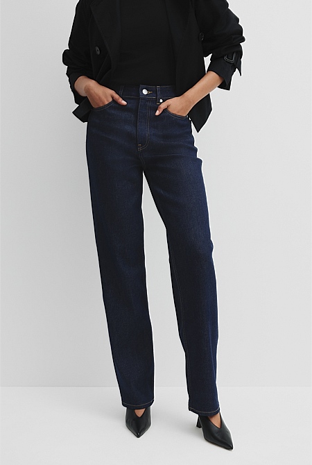 High Rise Straight Leg Jean