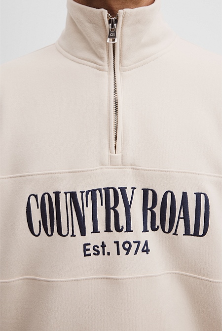 Australian Cotton Half Zip Heritage Sweat