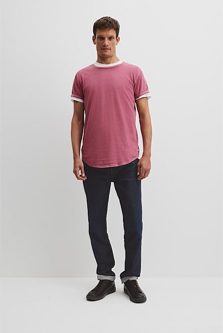 Australian Cotton Longline Garment Dyed T-Shirt