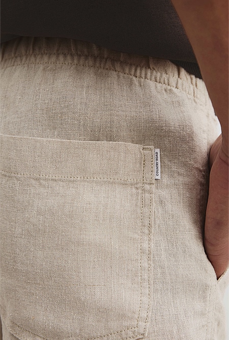 Organically Grown Linen Drawcord Short