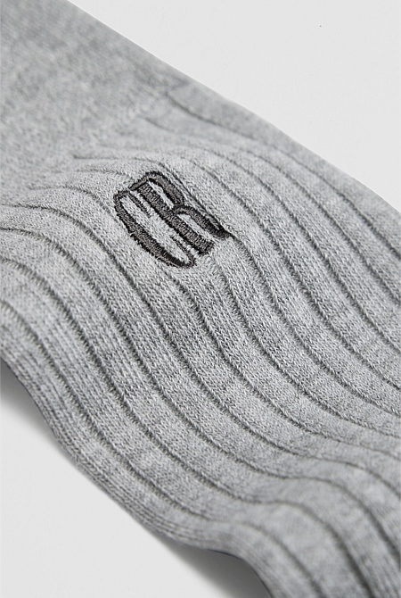 Australian Cotton Blend CR Rib Crew Sock