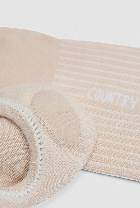 Australian Cotton Rib No-Show Sock Pack of 3