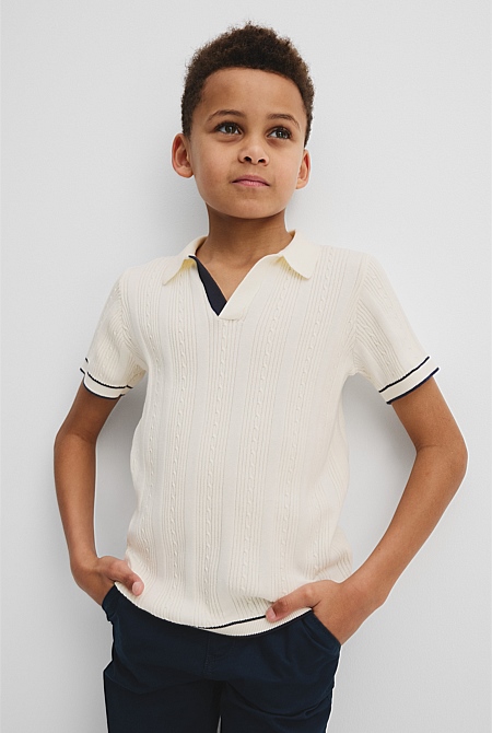 Organically Grown Cotton Knit Polo