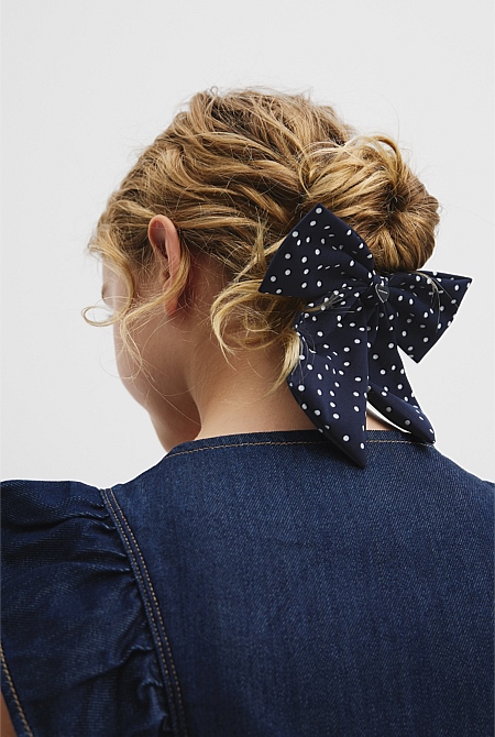 Polka Dot Bow Clip