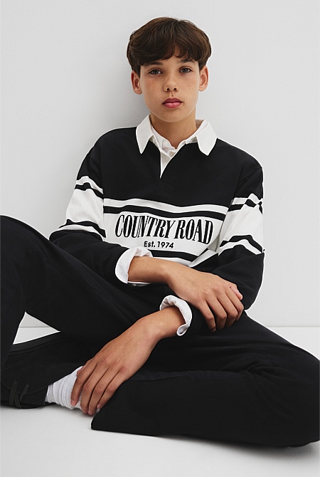 Teen Australian Cotton Panelled Rugby Shirt