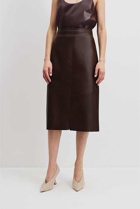 Structured Split Skirt