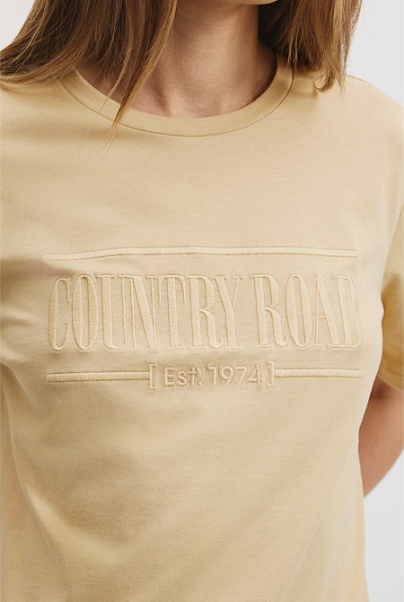 Verified Australian Cotton Heritage Embroidered T-Shirt