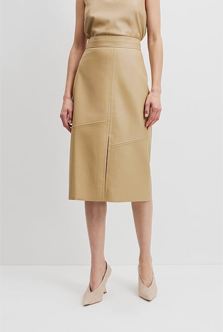 Structured Split Skirt