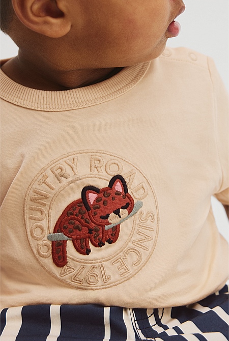 Organically Grown Cotton Sleeping Leopard T-Shirt