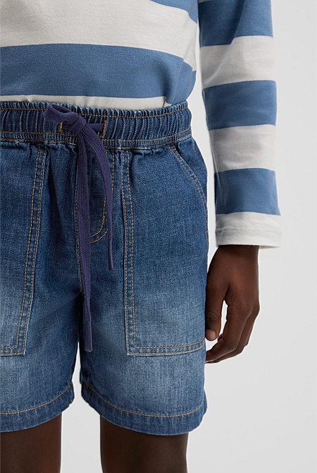 Organically Grown Cotton Pocket Denim Short