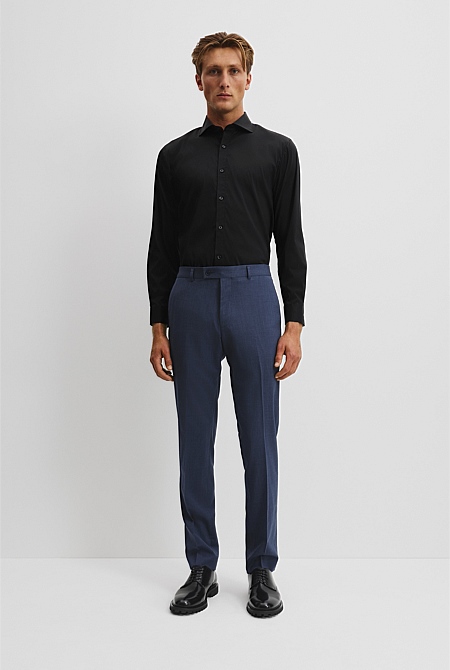 Tailored Fit Cotton Blend Stretch Shirt