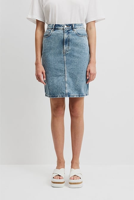 Denim Midi Skirt