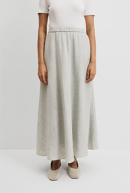 Organically Grown Linen Pull-On Skirt