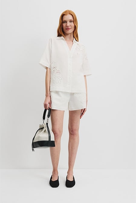 Broderie Short Sleeve Shirt