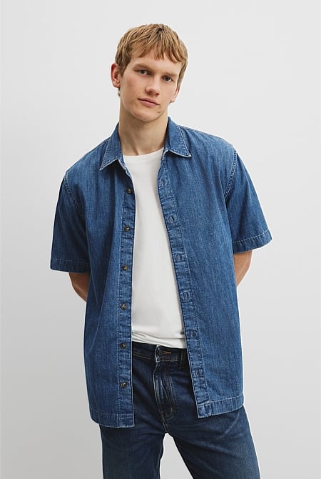 Short Sleeve Denim Shirt