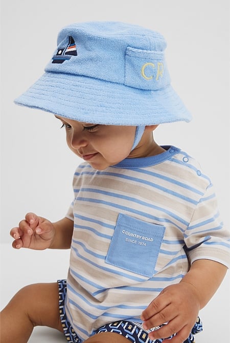 Baby Organically Grown Cotton Terry Bucket Hat