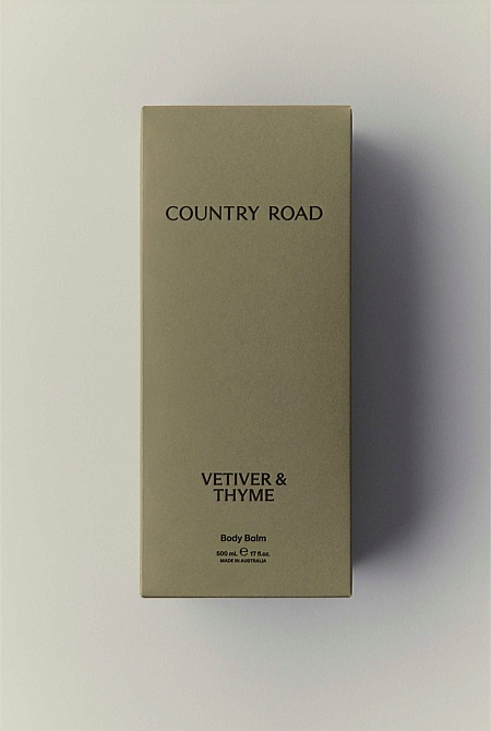 Australian Made Vetiver & Thyme Body Balm 500mL