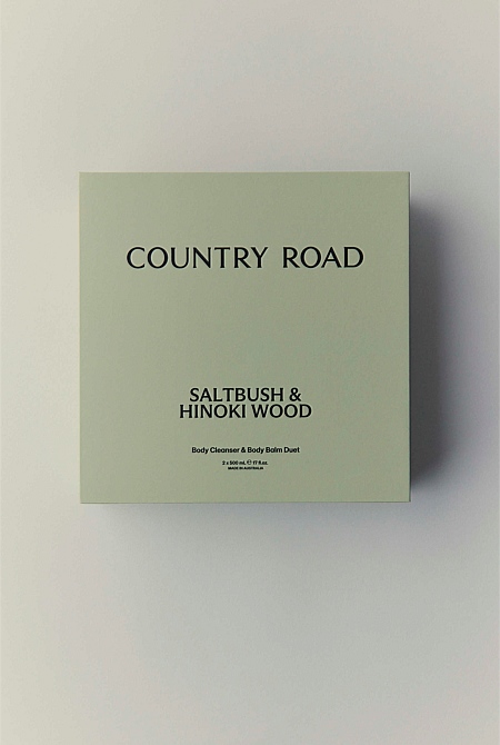 Australian Made Saltbush & Hinoki Wood Body Care Duet