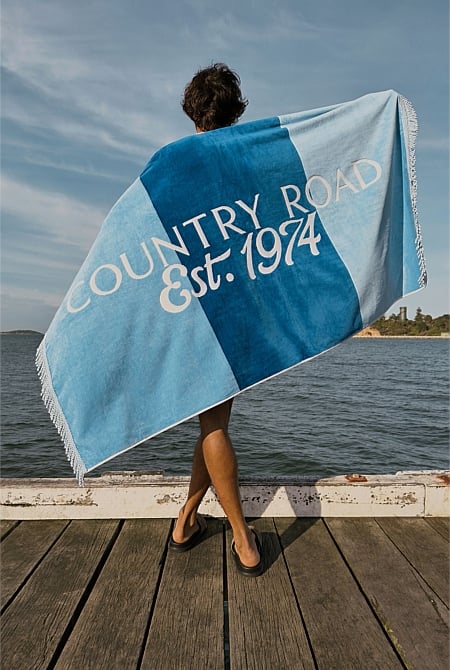 Verified Australian Cotton CR Est. 1974 Beach Towel