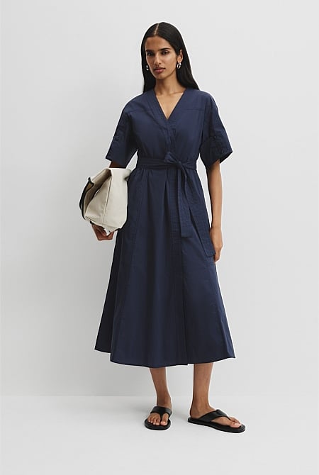 Utility Shirt Midi Dress