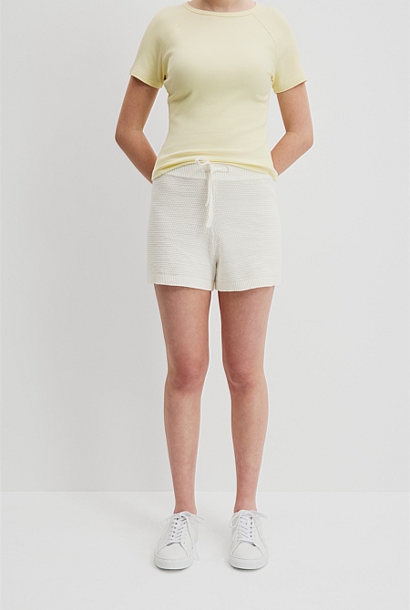 Teen Organically Grown Cotton Textured Knit Short