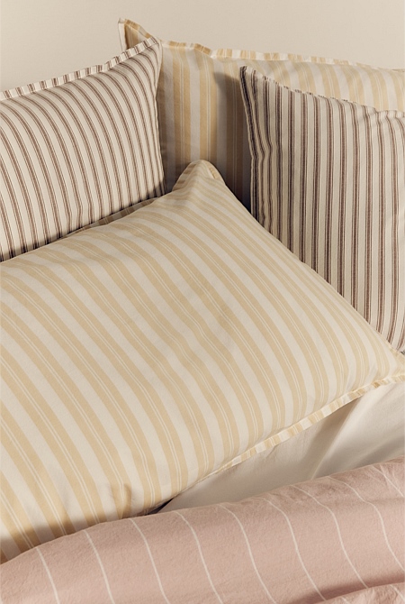 Brae Australian Cotton Stripe Standard Pillowcase Pair