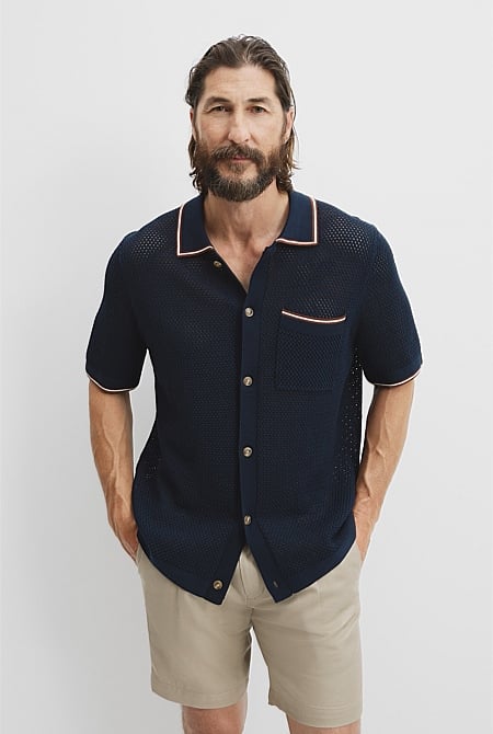 Australian Cotton Tipped Knit Polo