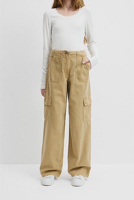 Teen Australian Cotton Blend Denim Cargo Pant