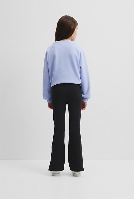 Organically Grown Cotton Blend Flare Tech Pant