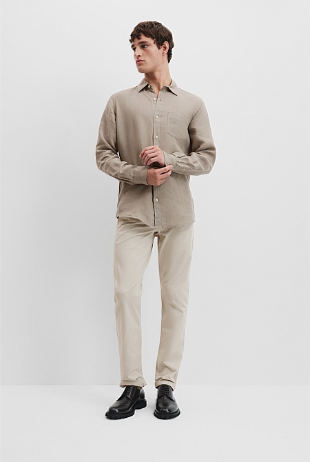 Organically Grown Linen Regular Fit Shirt