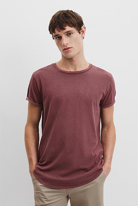 Australian Cotton Longline Garment Dyed T-Shirt