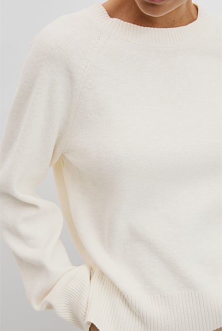 Organically Grown Cotton Linen Crew Knit