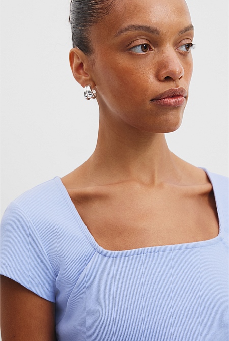 Australian Cotton Square Neck T-Shirt